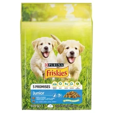 FRISKIES JUNIOR SZÁRAZ KUTYATÁP CSÍRKÉVEL ZÖLDSÉGGEL 500G