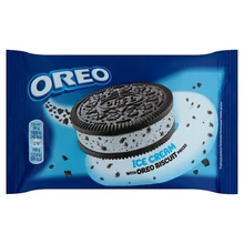 OREO SANDWICH KAKAÓS KEKSZ KÖZÉ TÖLTÖTT TEJSZÍN ÍZŰ JÉGKRÉM, APRÍTOTT KAKAÓS KEKSSZEL 135 ML