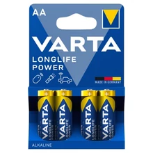 VARTA LONGLIFE POWER AA LR6 1,5 V NAGY TELJESÍTMÉNYŰ ALKÁLI ELEM 4 DB