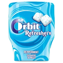 ORBIT REFRESHERS MENTA- ÉS MENTOLÍZŰ CUKORMENTES RÁGÓGUMI ÉDESÍTŐSZERREL 67 G