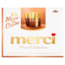 MERCI FINEST SELECTION 4 HABKRÉMES CSOKOLÁDÉKÜLÖNLEGESSÉG 210 G