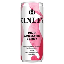 KINLEY PINK AROMATIC BERRY SZÉNSAVAS, VEGYES BOGYÓS GYÜMÖLCSÍZŰ ÜDÍTŐITAL 250 ML