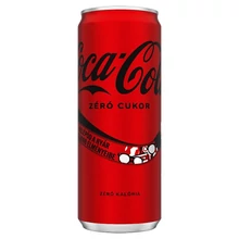 COCA-COLA ZERO COLAÍZŰ ENERGIAMENTES SZÉNSAVAS ÜDÍTŐITAL ÉDESÍTŐSZEREKKEL 330 ML