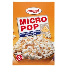 MOGYI MICRO POP SAJTOS ÍZŰ, MIKROHULLÁMÚ SÜTŐBEN ELKÉSZÍTHETŐ PATTOGATNI VALÓ KUKORICA 3 X 100 G