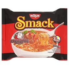 NISSIN SMACK INSTANT TÉSZTALEVES CSÍPŐS MARHA ÍZESÍTÉSSEL 100 G