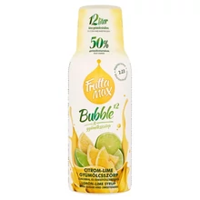 FRUTTAMAX BUBBLE¹² CITROM-LIME GYÜMÖLCSSZÖRP CUKORRAL ÉS ÉDESÍTŐSZEREKKEL 500 ML