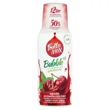FRUTTAMAX BUBBLE¹² MEGGY GYÜMÖLCSSZÖRP CUKORRAL ÉS ÉDESÍTŐSZEREKKEL 500 ML