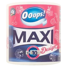 OOOPS! MAXI DESIGN HÁZTARTÁSI PAPÍRTÖRLŐ 2 RÉTEGŰ 1 TEKERCS
