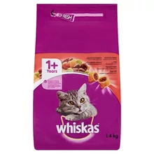 WHISKAS SZÁRAZ ÁLLATELEDEL MACSKÁK SZÁMÁRA MARHAHÚSSAL 1,4 Kg