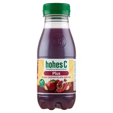 HOHES C PLUS+ VAS 100% ALMA-GRÁNÁTALMA-MÁLNA VEGYES GYÜMÖLCS-ZÖLDSÉGLÉ 0,25 L