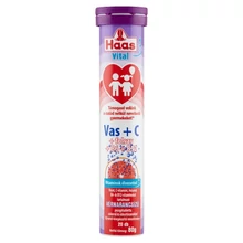 HAAS VITAL VAS + C + FOLSAV + B6 + B12 VÉRNARANCSÍZŰ PEZSGŐTABLETTA 20 DB 80 G