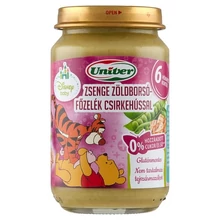 UNIVER ZSENGE ZÖLDBORSÓFŐZELÉK CSIRKEHÚSSAL BÉBIÉTEL 6 HÓNAPOS KORTÓL 163 G