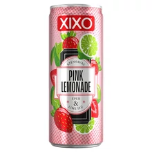 XIXO PINK LEMONADE EPER- ÉS LIMEÍZŰ, SZÉNSAVAS ÜDÍTŐITAL CUKORRAL ÉS ÉDESÍTŐSZERREL 250 ML