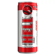 HELL STRONG RED GRAPE PIROS SZŐLŐ- ÉS TUTTIFRUTTIÍZŰ KOFFEINTARTALMÚ, SZÉNSAVAS ENERGIAITAL 250 ML