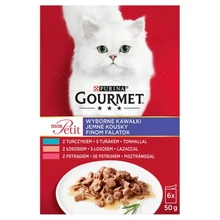 GOURMET MON PETIT TELJES ÉRTÉKŰ ÁLLATELEDEL FELNŐTT MACSKÁK SZÁMÁRA 6 DB 300 G