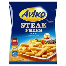 AVIKO STEAK FRIES ELŐSÜTÖTT ÉS GYORSFAGYASZTOTT EXTRA VASTAG HASÁBBURGONYA 750 G