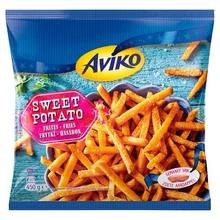 AVIKO ELŐSÜTÖTT, GYORSFAGYASZTOTT ÉDESBURGONYA HASÁBOK ROPOGÓS BEVONATTAL 450 G