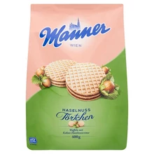 MANNER KAKAÓS-MOGYORÓKRÉMMEL TÖLTÖTT OSTYA 400 G