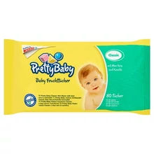 PRETTY BABY CLASSIC NEDVES TÖRLŐKENDŐ ALOE VERA & KAMILLA KIVONATTAL 80 DB