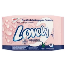 LOVELY CASHMERE KELLEMES ILLATÚ NEDVES TOALETTPAPÍR MANDULAOLAJJAL & ALOE VERA KIVONATTAL 60 DB