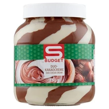 S-BUDGET DUO KENHETŐ MOGYORÓSKRÉM ÉS FEHÉR VANILIA ÍZŰ KRÉM 750G