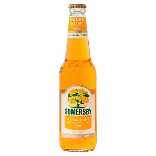 SOMERSBY CIDER ALMALÉ ALAPÚ SZÉNSAVAS, ALKOHOLOS ITAL MANGÓ ÉS LIME ÍZESÍTÉSSEL 4,5% 0,33 L