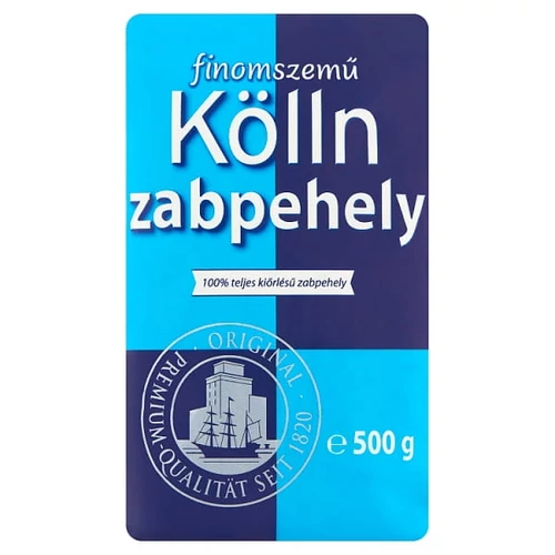 KÖLLN FINOMSZEMŰ, TELJES KIŐRLÉSŰ ZABPEHELY 500 G