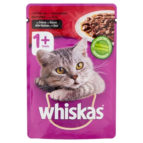 WHISKAS MACSKAELEDEL ALU MARHAHÚSSAL 100G