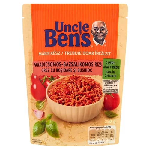 UNCLE BEN'S ELŐFŐZÖTT PARADICSOMOS-BAZSALIKOMOS RIZS 250 G
