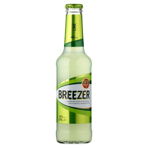 BACARDI BREEZER LIME ALKOHOLOS SZÉNSAVAS ZÖLDCITROM ÍZŰ FRISSÍTŐ ITAL 4% 275 ML