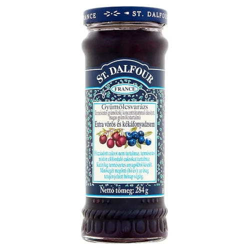 ST. DALFOUR GYÜMÖLCSVARÁZS EXTRA VÖRÖS ÉS KÉKÁFONYADZSEM 284 G