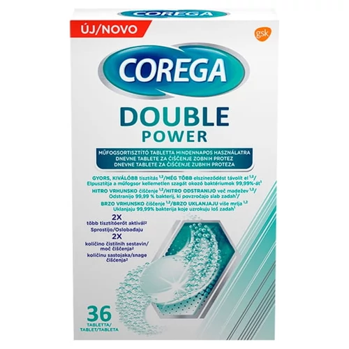 COREGA DOUBLE POWER MŰFOGSORTISZTÍTÓ TABLETTA MINDENNAPOS HASZNÁLATRA 36 DB