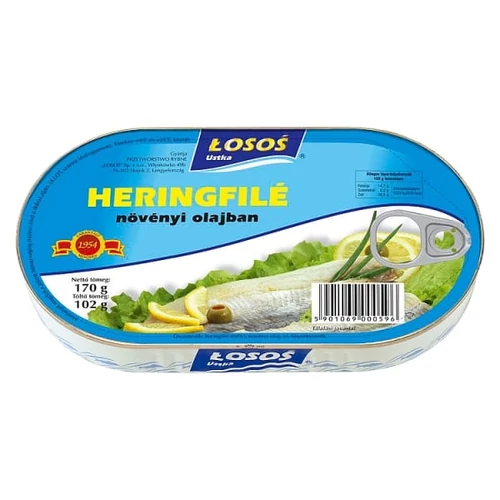 LOSOS HERINGFILÉ NÖVÉNYI OLAJBAN 102G