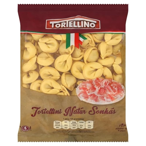 TORTELLINO TORTELLINI NATÚR SONKÁS TÖLTELÉKKEL TÖLTÖTT FRISS TÉSZTA 500 G