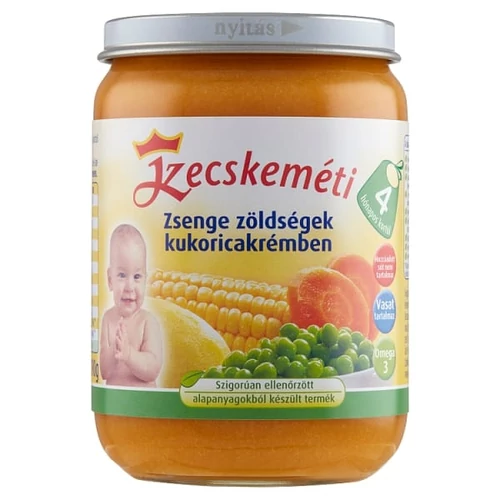 KECSKEMÉTI ZSENGE ZÖLDSÉGEK KUKORICAKRÉMBEN 4 HÓNAPOS KORTÓL 190 G