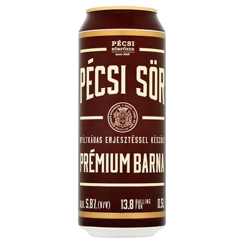 PÉCSI SÖR PRÉMIUM BARNA MINŐSÉGI BARNA SÖR 5,8% 0,5 L