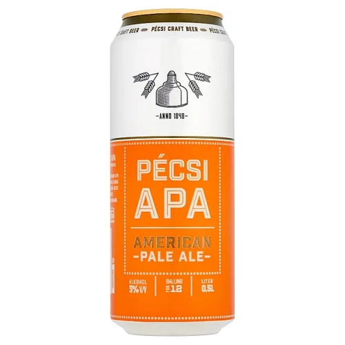 PÉCSI CRAFT APA SZŰRETLEN MINŐSÉGI VILÁGOS SÖR 5% 0,5 L