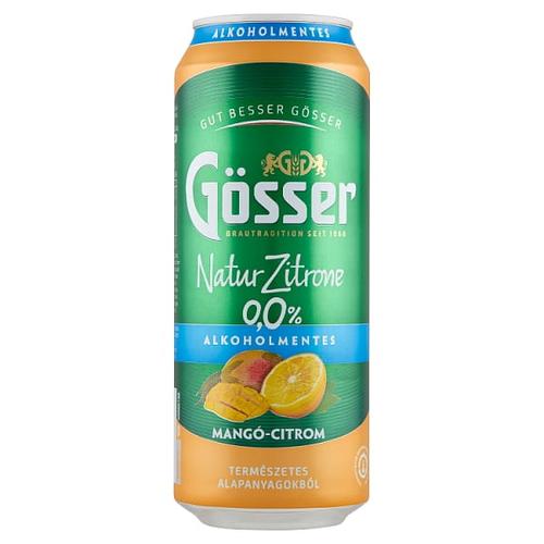 NATUR ZITRONE ALKOHOLMENTES MANGÓ-CITROM ÍZŰ ITAL DOBOZOS 0,5L