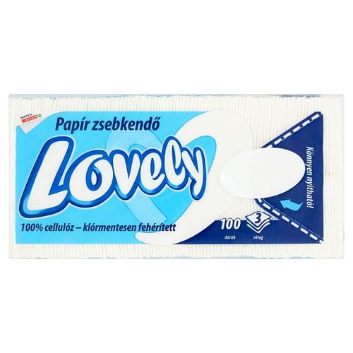 LOVELY PAPÍR ZSEBKENDŐ 3 RÉTEGŰ 100DB