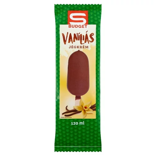 S-BUDGET VANÍLIÁS JÉGKRÉM TEJCSOKOLÁDÉ BEVONATTAL 120 ML