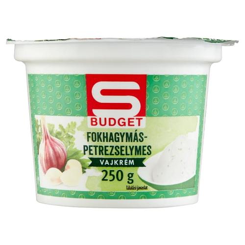 S-BUDGET FOKHAGYMÁS-PETREZSELYMES VAJKRÉM 250 G