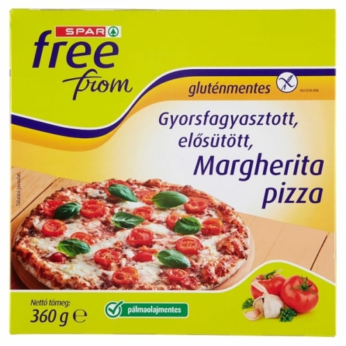 SPAR FREE FROM MARGHERITA PIZZA GLUTÉN-, LAKTÓZ MENTES 360G