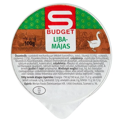 S-BUDGET LIBAMÁJAS 100G