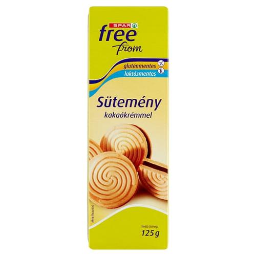 SPAR FREE FROM GLUTÉN- ÉS LAKTÓZMENTES SÜTEMÉNY KAKAÓKRÉMMEL 125 G