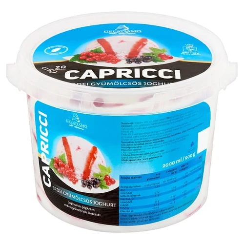 GELATIAMO CAPRICCI JOGHURTOS JÉGKRÉM ERDEI GYÜMÖLCSÖS ÖNTETTEL 2000 ML