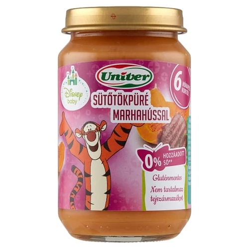 UNIVER SÜTŐTÖKPÜRÉ MARHAHÚSSAL BÉBIÉTEL 6 HÓNAPOS KORTÓL 163 G