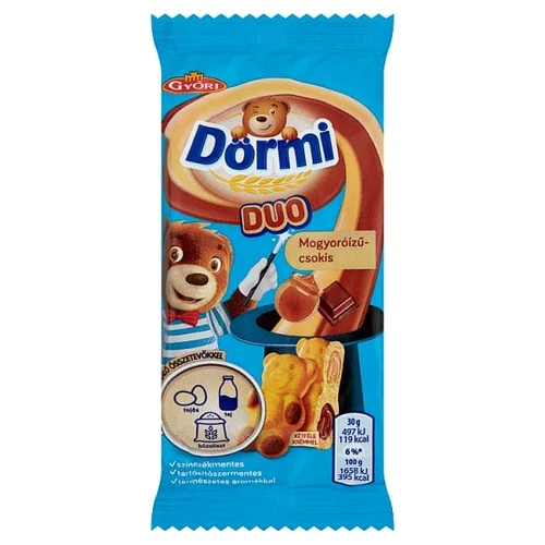 DÖRMI DUO CSOKIS-MOGYORÓKRÉMES PISKÓTA 30G