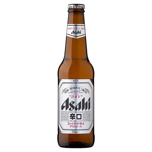 ASAHI SUPER DRY PASZTŐRÖZETLEN MINŐSÉGI VILÁGOS SÖR 5,2% 330 ML