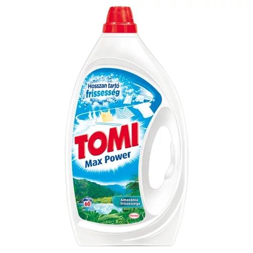 TOMI MAX POWER AMAZÓNIA FRISSESSÉGE MOSÓSZER FEHÉR ÉS VILÁGOS TEXTÍLIÁKHOZ 60 MOSÁS 3 L