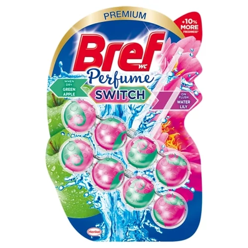 BREF PERFUME SWITCH GREEN APPLE-WATER LILY WC FRISSÍTŐ 2 X 50 G